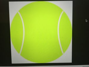 picture of a yellow tennis ball